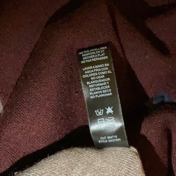 Nordstrom Vertigo Open Front Hooded Burgundy Cardigan Sweater Coat - Picture 4 of 4